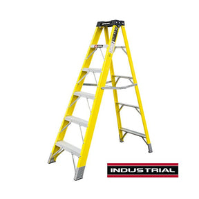 Jefferson 6 Tread x 1.56M Fibreglass Painters Step Ladder, EN131. JEFLADFGLS06