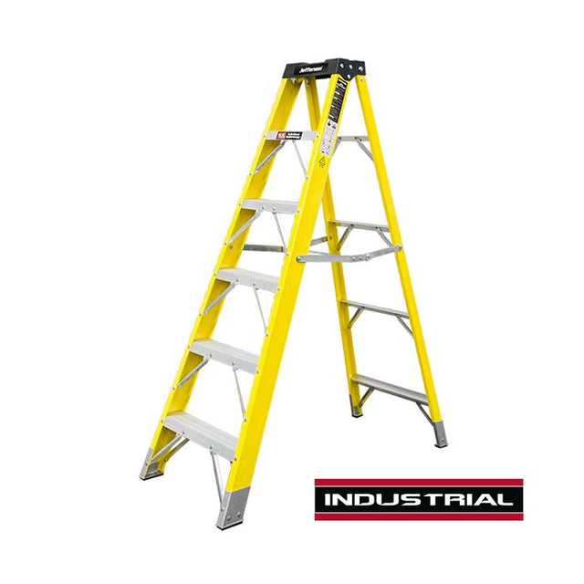Jefferson 6 Tread x 1.56M Fibreglass Painters Step Ladder, EN131. JEFLADFGLS06