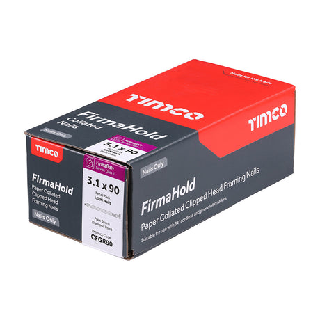FirmaHold 3.1 x 90 Straight Shank / Galv *NO GAS* CFGR90 (Paslode compatible) 1100 nails per box