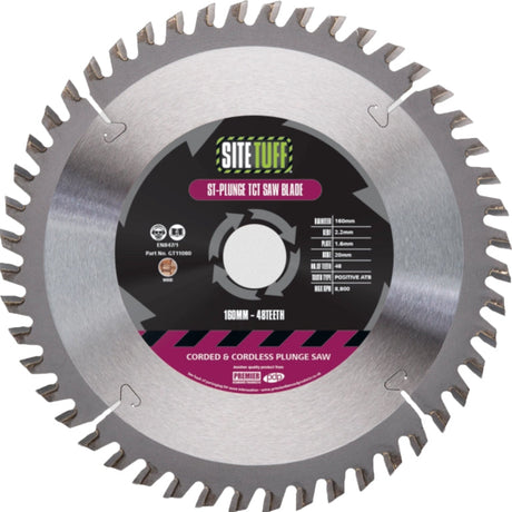 Site Tuff ST-PLUNGE 160 x 20 x 42t TCT Plunge Cut Saw Blade GT11079