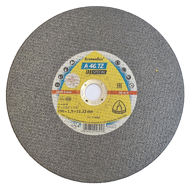Klingspor Kronenflex 230mm x 22mm x 1.9mm Metal Cutting Disc. Premium Quality. Art. 224084