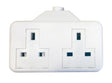 13 Amp 3 Pin Rubber Twin Socket 240V