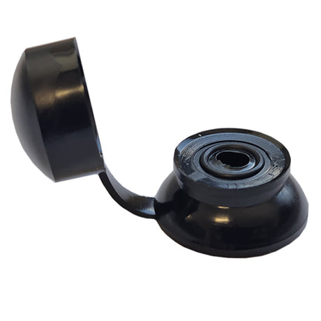 Black M6 x 20mm Hinged Sealing Washer & Cap