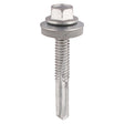Timco 5.5 x 65mm Self Drill Screws Washer Head, Metal To Metal, Exterior Quality Plating For Steel 3.0-12.5mm Thickness H65W16
