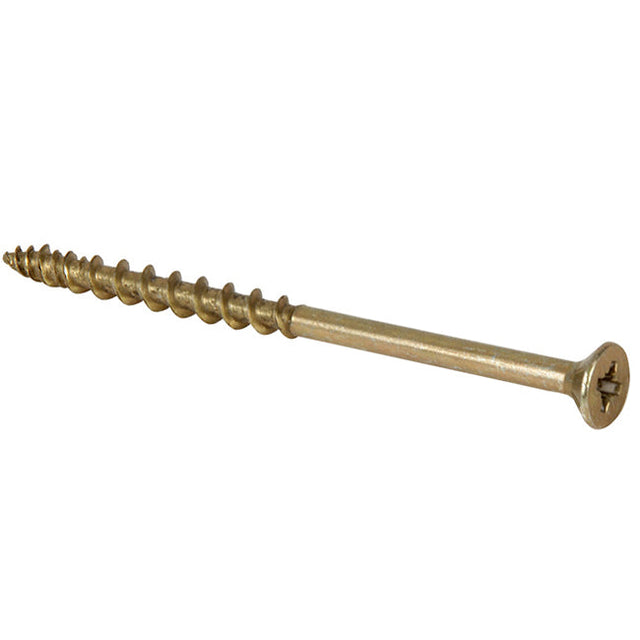 Screw-Tite 6 x 80mm Countersunk Pozi PZ3, All Purpose Screw, Net Coat Yellow. TFST06080