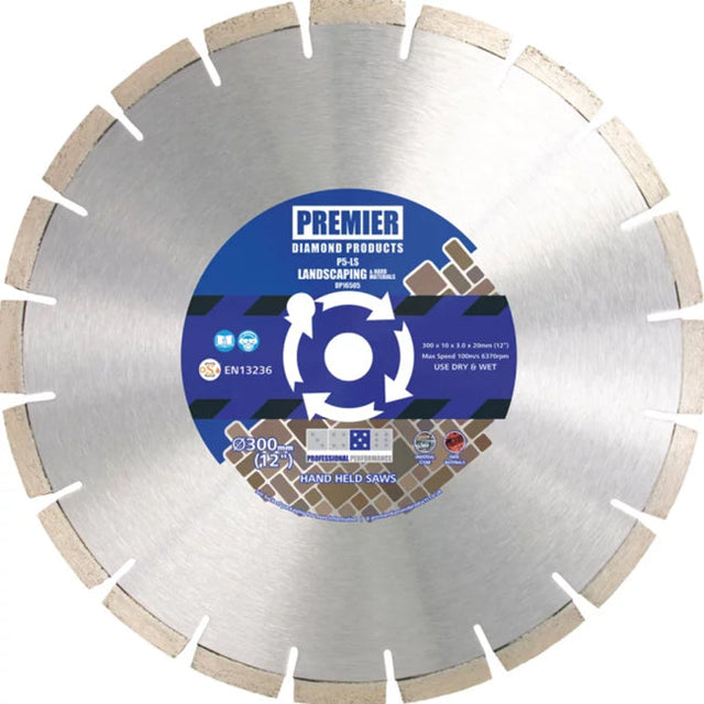 300 x 20mm 5 Star Landscape / Hard Materials Diamond Blade DP16505 P5/LS