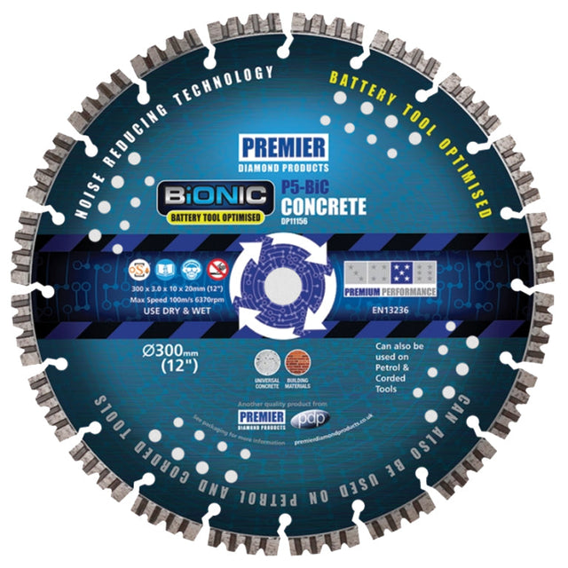 300 x 20mm 5 Star P5-BIMP Bionic Concrete Blade DP11156