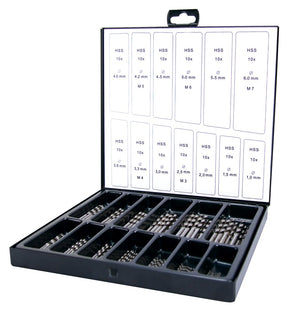 Terrax A214195 Spiral Drill Bit Set 130 Piece HSS-G (Ground High-Speed Steel)