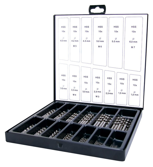 Terrax A214195 Spiral Drill Bit Set 130 Piece HSS-G (Ground High-Speed Steel)