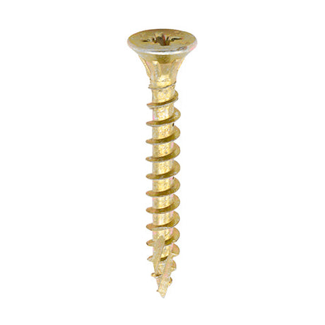 6.0 x 60 Timco C2 Strong Fix Premium Woodscrew, Countersunk Pozi Pz3, Steel Zinc / Yellow Plated 60060C2