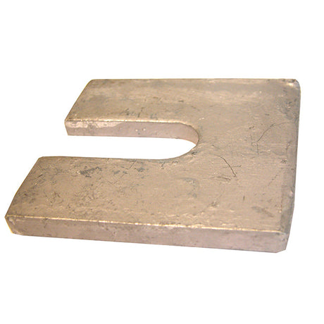 No.4 100mm x 100mm x 10mm with a 25mm slot (Suits bolts up to M24) Steel Metal Horseshoe Trouser Shim galvanised
