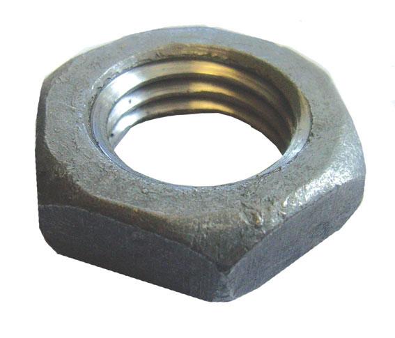 M27 Hexagon Lock (half) Nut Mild Steel Galvanised