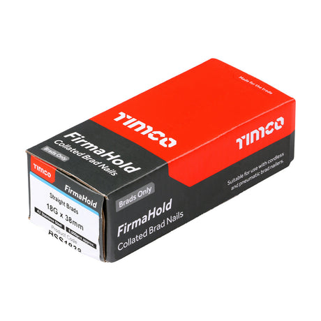 Firmahold 18g x 38mm Stainless Steel A2, Air Electric Brad (5000 nails per box) BSS1838