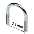 U - Bolts 1/2" Nominal Bore, 21mm Width Between Legs, Stainless Steel A4 (M6) Bolt only