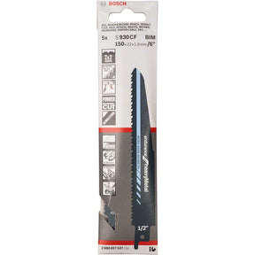 Bosch S930CF 150mm Sabre Saw Blade endurance for heavy metal (Pack of 5) P/No. 2 608 657 527