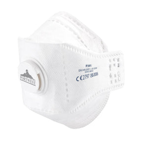 Portwest P391 - FFP3 Valved Dolomite Fold Flat Resirator Face Mask (Pack of 10)