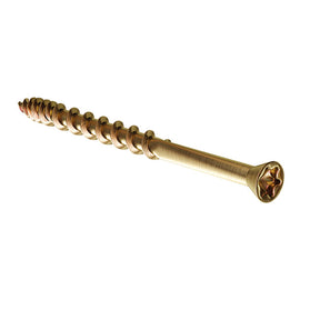 Tongue-Tite 3.5 x 45mm Countersunk Torx T10 Woodscrew, Net Coat Yellow. TFTT03545
