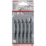 Bosch T144DP 100mm Jigsaw Blade for wood 5-50mm (Pack Of 5) P/No. 2 608 633 A35