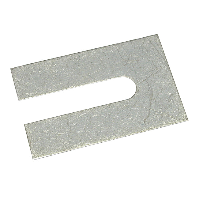 No.5 150mm x 100mm x 1mm with a 25mm slot (Suits bolts up to M24) Steel Metal Horseshoe Trouser Shim galvanised