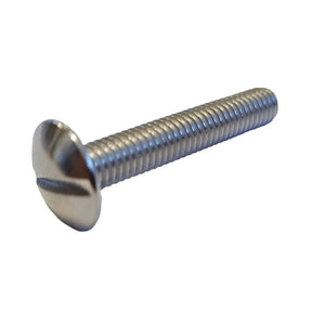 M6 x 50 Mushroom Slotted Screw Stainless Steel A2 (304)