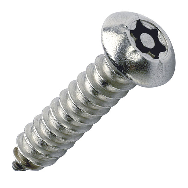 No. 10 x 3/4" (4.8 x 19mm) Button Self Tapping Screw Resistorx Stainless Steel (A2 304) TX-25H
