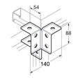 SB701 / P2228 3 Lug Wing Bracket, Unistrut compatible, Hot Dipped Galvanised