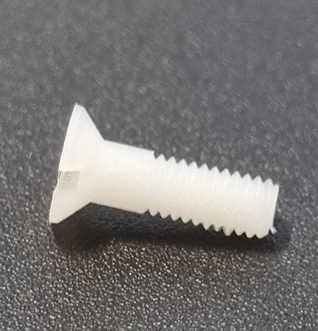 M3 x 10 Countersunk Slotted Nylon Screw Grade 66 Natural DIN 963