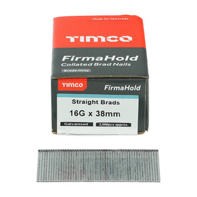 FirmaHold 16g x 38 Brad/ Galv *NO GAS* BG1638 (Paslode compatible) 2000 nails per box