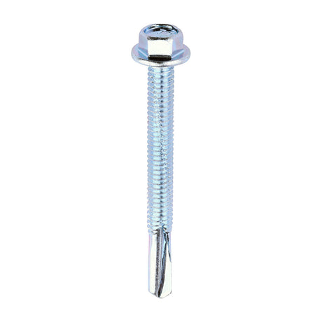5.5 x 55mm (5/16" Hexagon Head) Self Drill Screws, Metal to Metal, Bright Zinc Plated For Steel 4-12.5mm Thickness ZH55B