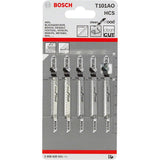 Bosch T101AO 83mm Jigsaw Blade for wood 1.5-15mm (Pack Of 5) P/No. 2 608 630 031