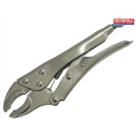 Faithfull 9" 230mm Curved Jaw Self Locking Pliers FAIPLLOCK9