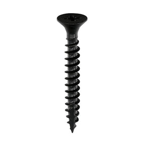 Timco 5.0 x 30mm (10 x 1" 1/4) Countersunk Pozi, Classic Woodscrew, Black Passivated, 50030CLAB