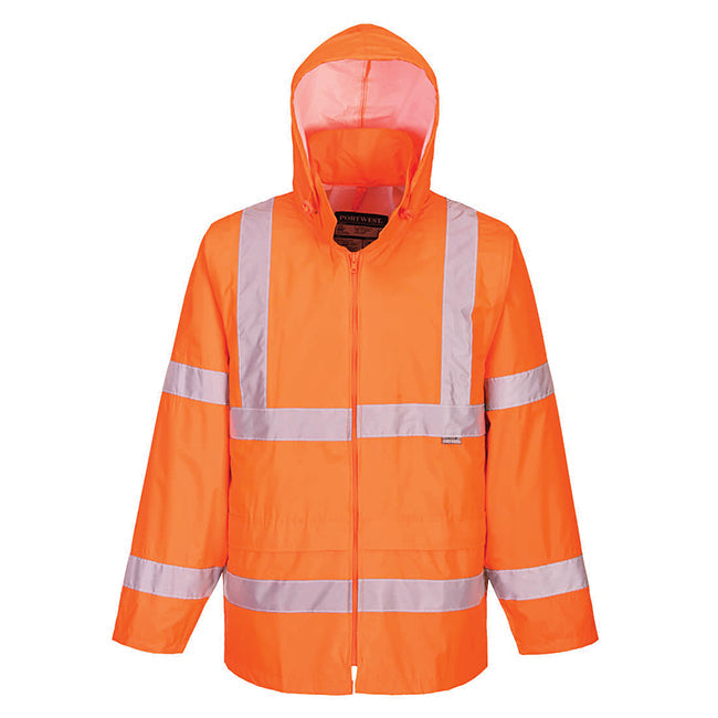 Small Orange Portwest Hi-Vis Rain Jacket