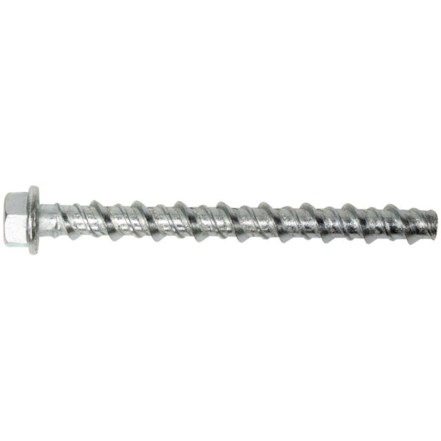M6 x 75 Serbolt Hexagon Head Flange Concrete Screw Bolt, Bright Zinc plated