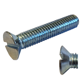 M6 x 30 Countersunk Slot Machine Screw, Mild Steel Bright Zinc Plated, DIN 963