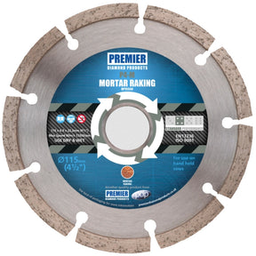 115 x 22mm Premier Diamond 4 Star Mortar Raking Blade 6mm Segments DP15550