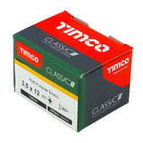 Timco 3.5 x 12mm (6 x 1/2) Countersunk Pozi Pz2, Classic Woodscrew, Steel Zinc / Yellow Plated, 35012CLAF