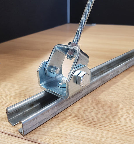 Swivel Connection for Channel Section, 12.5mm Holes, Unistrut compatible