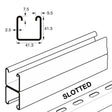 Back to Back Slotted Channel Heavy Gauge x 3 Metre, 82mm x 41mm x 2.5mm, Pre Galvanised. Unistrut P1001TPGX3