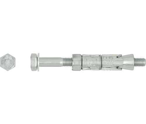 Rawlplug M10 10L Shield Anchor Loose Bolt Bright Zinc Plated, Drill 16mm Rawl R-RBL-M10/10W