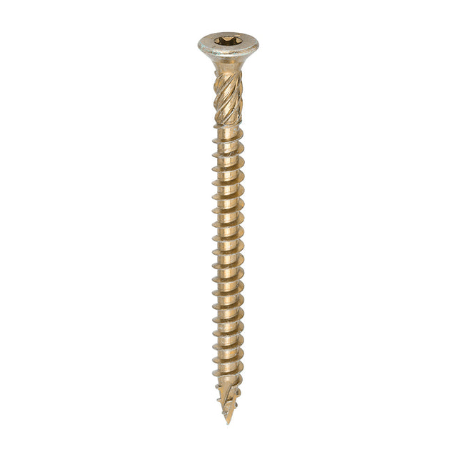 8.0 x 100 Timco Countersunk TX40 Clamp Fix C2 Woodscrews Yellow 80100C2C
