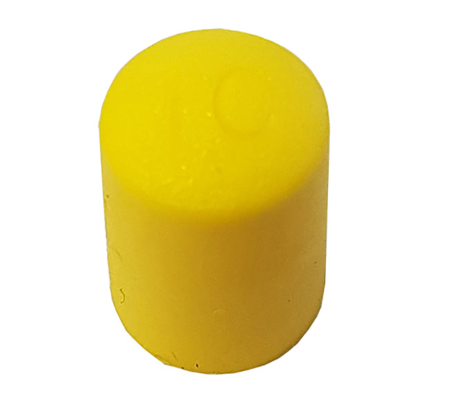 M8 x 13mm Yellow Plain Push On Plastic Stud / Studding Cap
