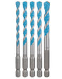 Bosch 5 Piece Multi Construction Drill Bit Set 5.5, 2 of 6, 7, 8 x 100mm 2 608 590 181