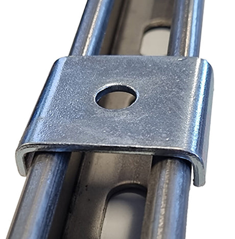 40 x 40 x 2.5mm Lipped Washer for 10mm Bolt, Unistrut compatible,  Bright Zinc Plated