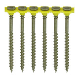 4.5 x 65 Timco C2 Countersunk SQ2 Collated Decking Screws (Pack of 500), Organic Green. 65C2DCOLL