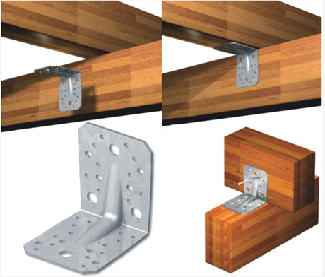 90mm x 90mm x 65mm Angle Bracket Heavy Duty Galvanised