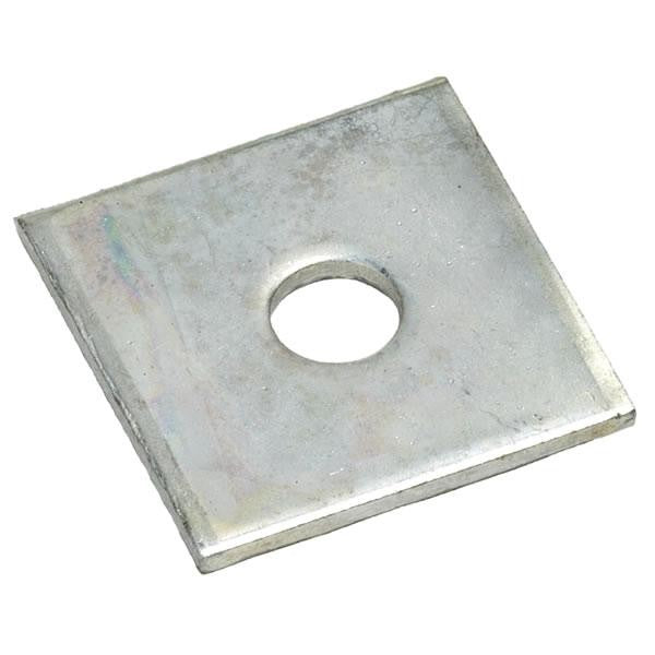 M16 x 40 x 5mm Mild Steel Square Plate Washer Bright Zinc Plated, DIN 436