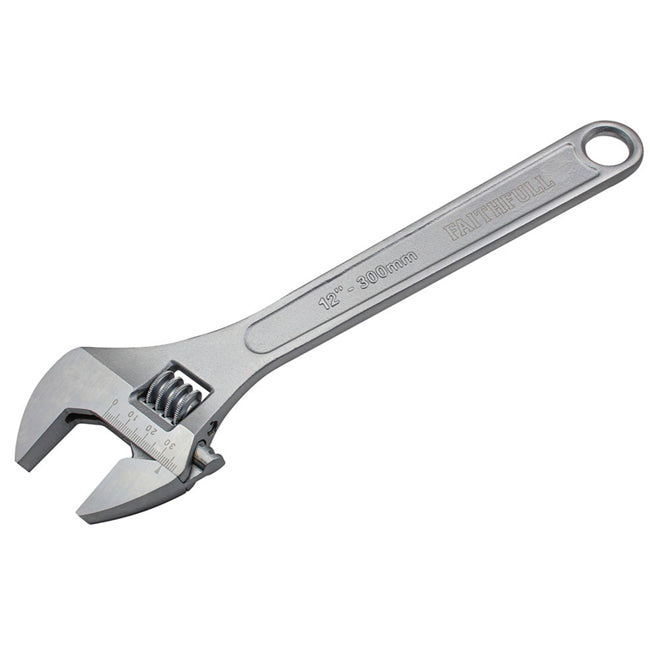 12" (300mm) Faithfull Chrome Adjustable Wrench FAIAS300MC