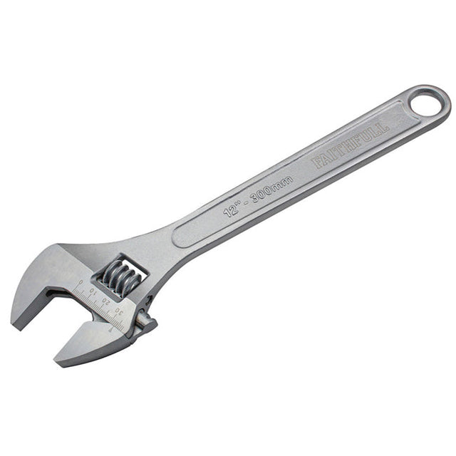 12" (300mm) Faithfull Chrome Adjustable Wrench FAIAS300MC