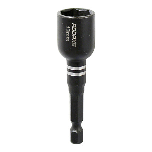13 x 65mm Addax X6 Magnetic Impact Hex Drive Adaptor 13SDX6